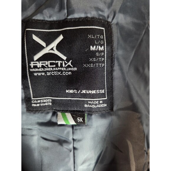 ARCTIX 5K Black INSULATED Ski SNOW BIB Overalls PANTS Snowsuit KIDS Size MEDIUM - Picture 5 of 6